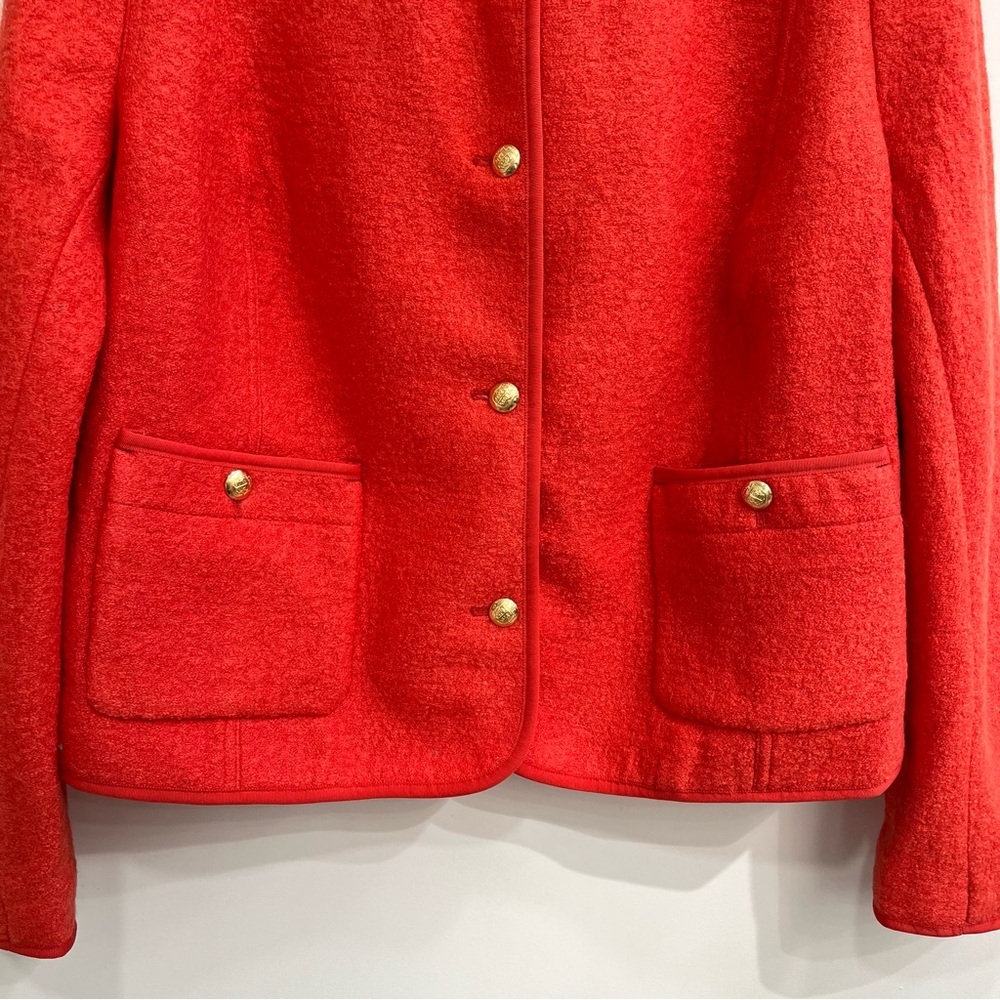 TALBOTS BERKSHIRE WOOL BLEND CROP JACKET DARK CLEMENTINE ORANGE PLUS SIZE 16W - Picture 6 of 9